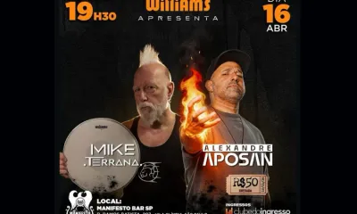 Williams leva Mike Terrana e Alexandre Aposan ao palco em São Paulo