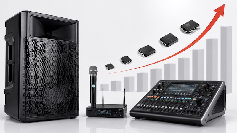 Aumento de preços nos microfones, caixas e perifericos de audio