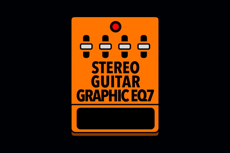 Zoom libera equalizador gráfico estéreo de sete bandas para guitarra