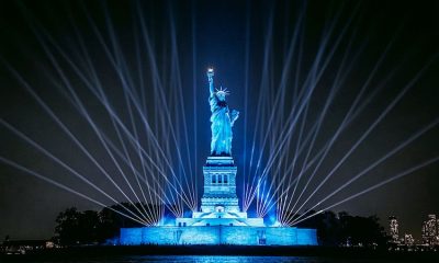 Robe ilumina apresentação de Michael Canitrot na Estátua da Liberdade