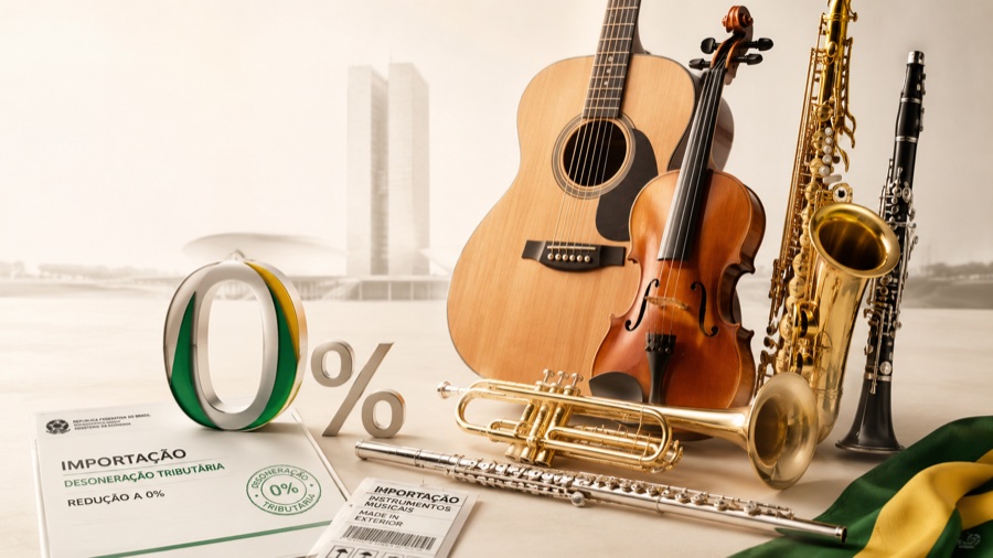 Governo zera Imposto de Importação de violões, violinos e instrumentos de sopro