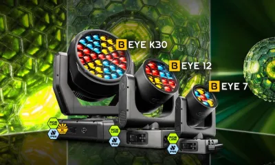 Claypaky apresenta nova família B-EYE com três moving heads RGBL