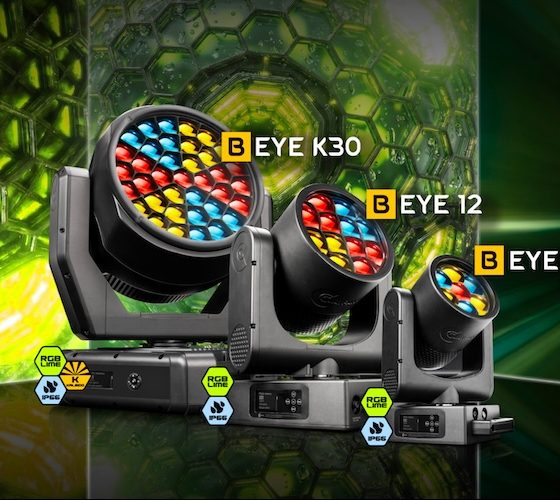 Claypaky apresenta nova família B-EYE com três moving heads RGBL