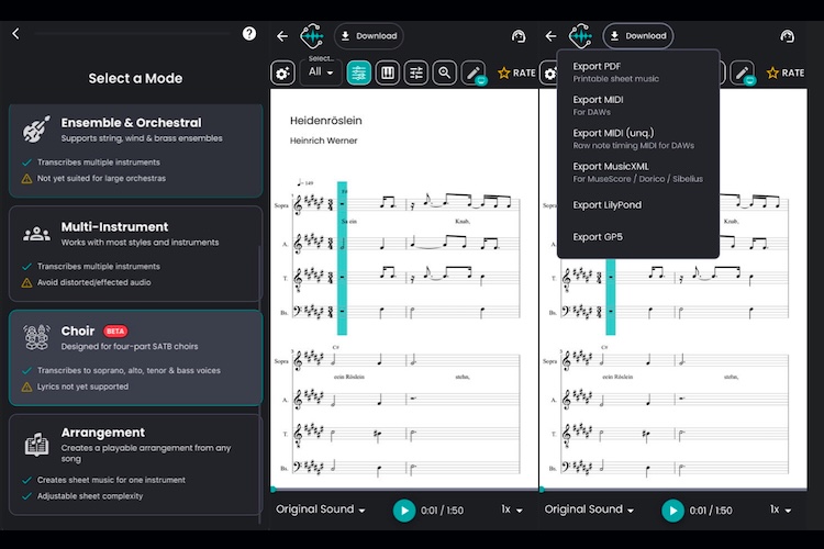 Klang.io lança Choral Mode, ferramenta de IA que transforma gravações de corais em partituras