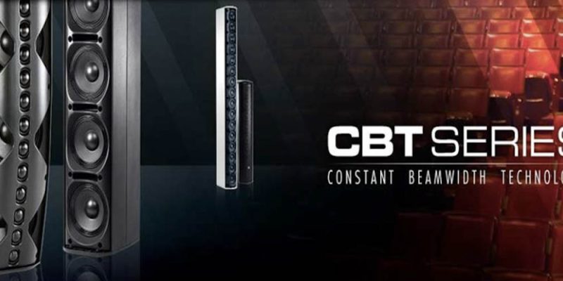 Linha CBT, da JBL, oferece controle de dispersão acústica para instalações 