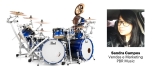 Sandra Campos integrará o time da Pearl Drums Brasil